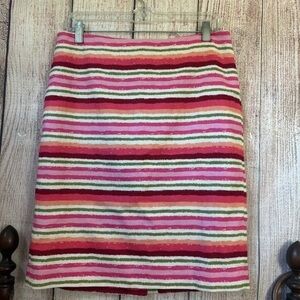 Talbots Womens Linen Blend multi rainbow Pencil Skirt size 10P